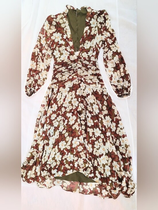 Anthropologie Dresses & Skirts - NWOT! ASTR Fall Formal Floral Anthro Women's Open-Back Chiffon Maxi Dress Small